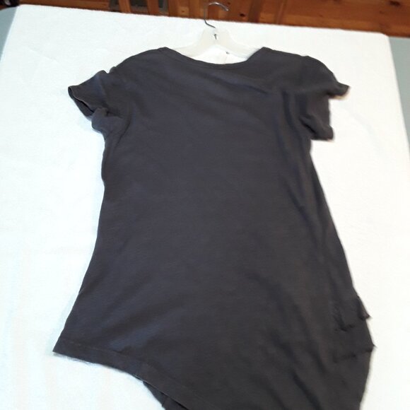 Tunic top by Left of Center - beautiful NWT dark grey cotton top - Picture 2 of 10